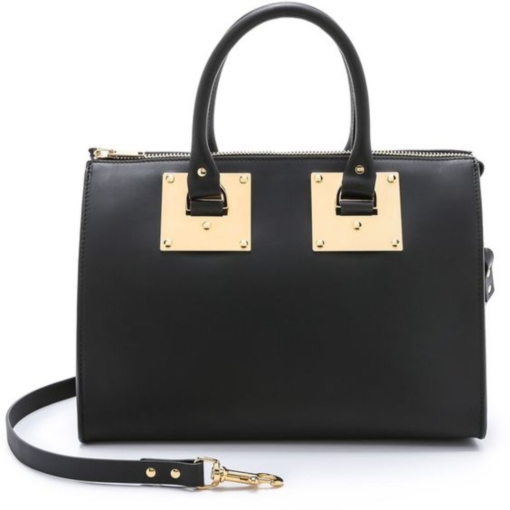Sophie Hulme Black Calfskin Bowling Bag, Stunning Quality, Very Good Condition